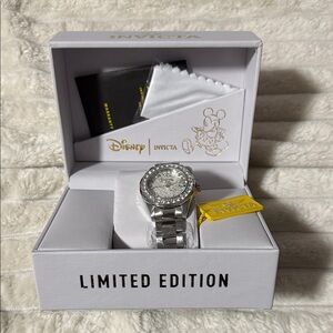 Invicta Limited Edition Silver Watch with Mickey Mouse